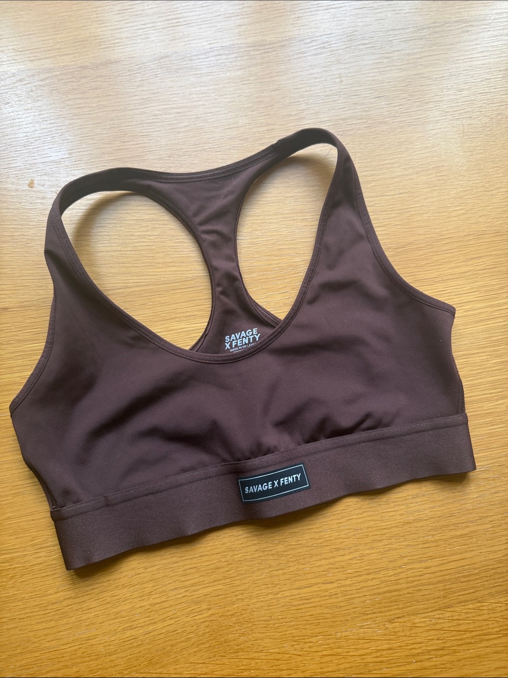 Savage X Fenty Chocolate Brown Racerback Sports Bra